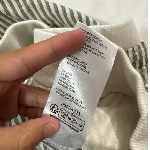 Anthropologie Maeve Womens Large Elastic-Trim Beach Pants Striped Wide Leg - Picture 9 of 13